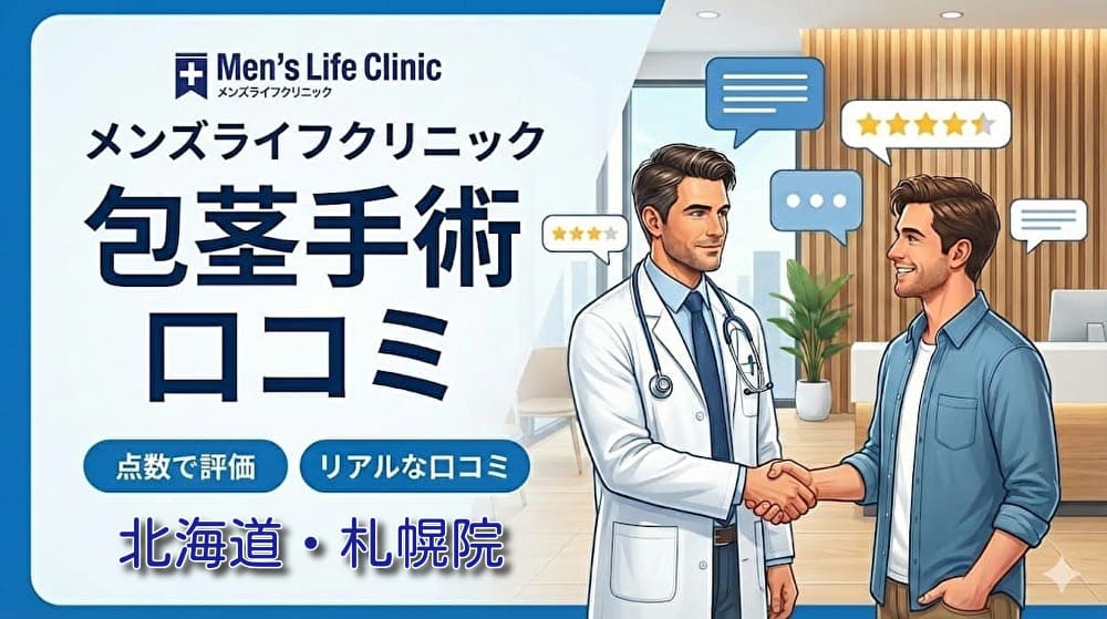メンズライフクリニック北海道・札幌院の口コミ＆評判【独自レーティング】包茎手術の保険適用は？