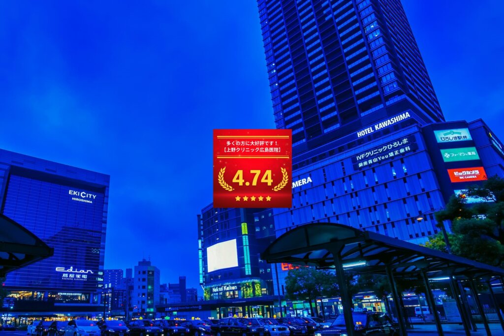 東京上野クリニック広島医院の口コミ＆レーティング総合評価
