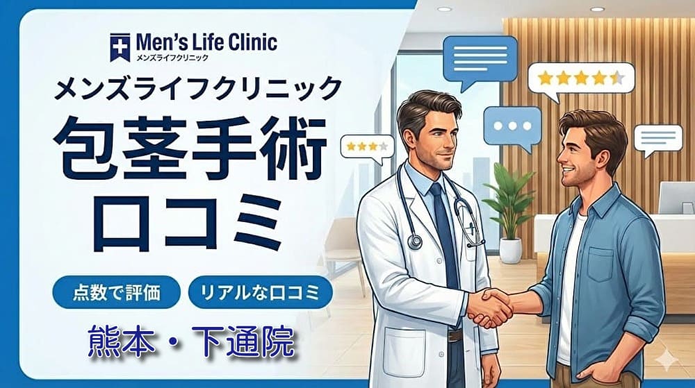 メンズライフクリニック熊本・下通院の口コミ＆評判【独自レーティング】包茎手術の保険適用は？