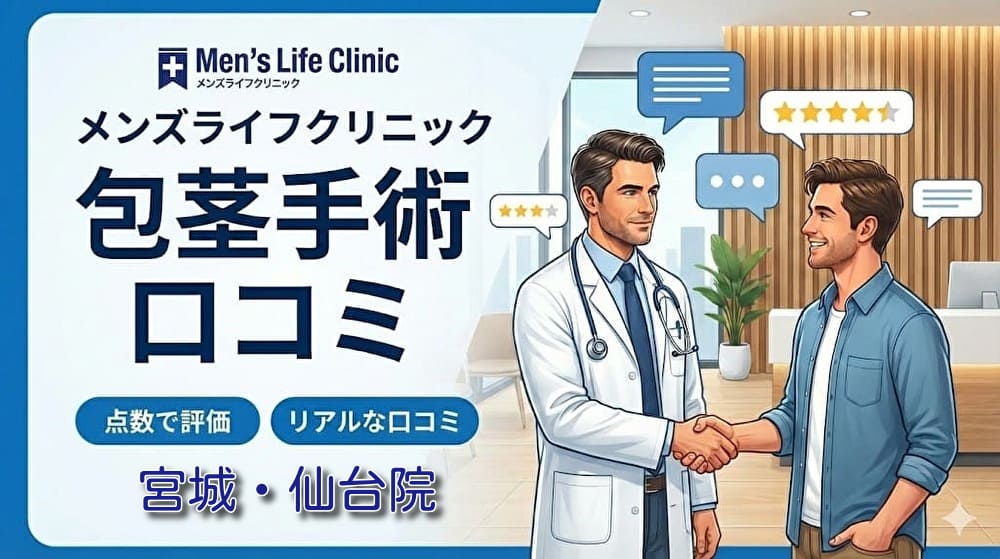 メンズライフクリニック宮城・仙台院の口コミ＆評判【独自レーティング】包茎手術の保険適用は？