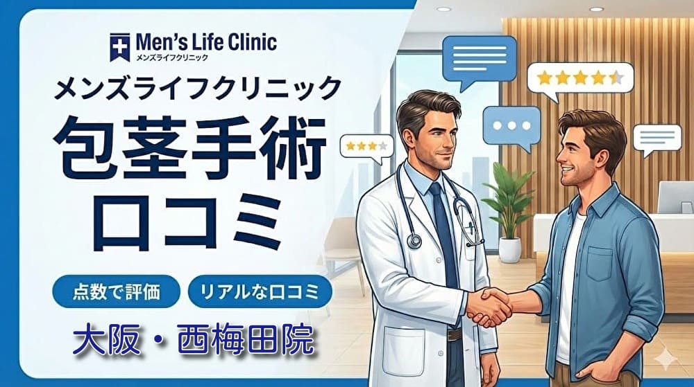 メンズライフクリニック大阪・西梅田院の口コミ＆評判【独自レーティング】包茎手術の保険適用は？