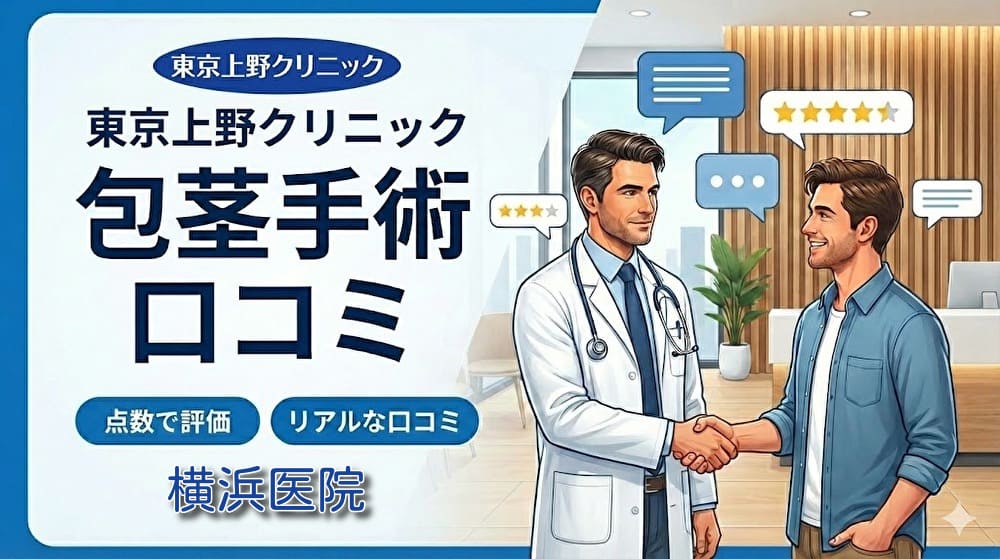 東京上野クリニック横浜医院の口コミ＆評判【独自レーティング】包茎手術の保険適用は？