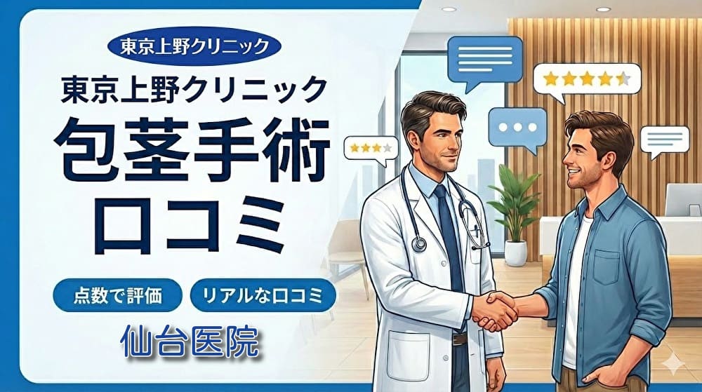 東京上野クリニック仙台医院の口コミ＆評判【独自レーティング】包茎手術の保険適用は？