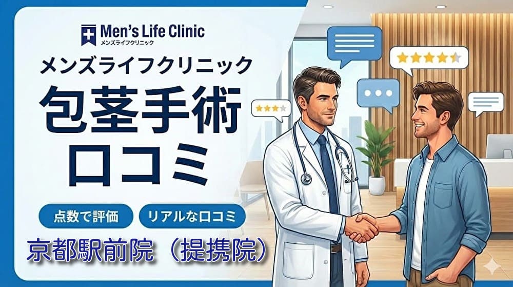 包茎手術メンズライフクリニック京都駅前院（提携院）の口コミ＆評判！保険適用はある？※AGAスキンクリニック京都駅前院