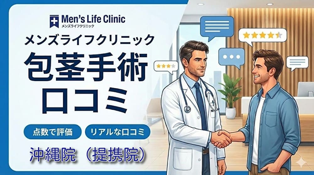 包茎手術メンズライフクリニック沖縄院（提携院）の口コミ＆評判！保険適用はある？※AGAスキンクリニック沖縄院