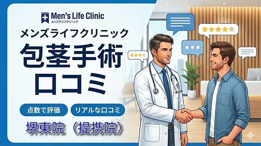 包茎手術メンズライフクリニック堺東院（提携院）の口コミ＆評判！保険適用はある？※AGAスキンクリニック大阪堺東院