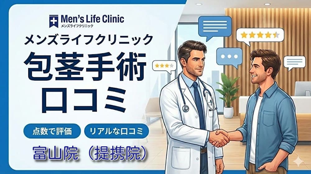 包茎手術メンズライフクリニック富山院（提携院）の口コミ＆評判！保険適用はある？※AGAスキンクリニック富山院