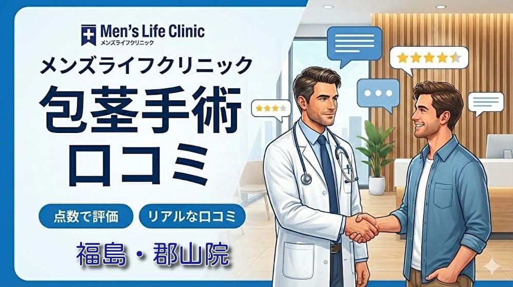 包茎手術メンズライフクリニック福島・郡山院の口コミ＆評判！保険適用はある？