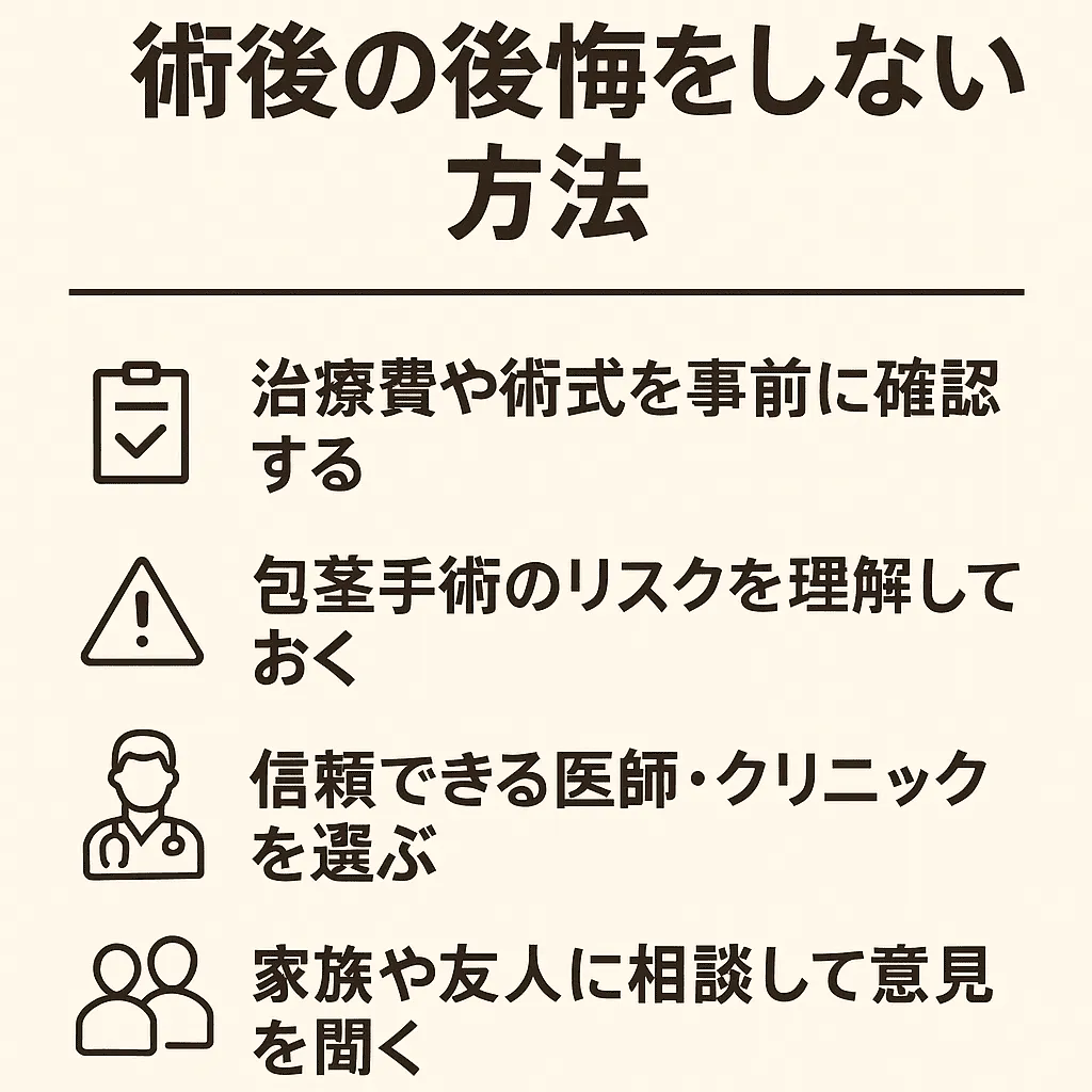 包茎手術で術後の後悔をしない方法！術前に必ず確認すべき条件について解説